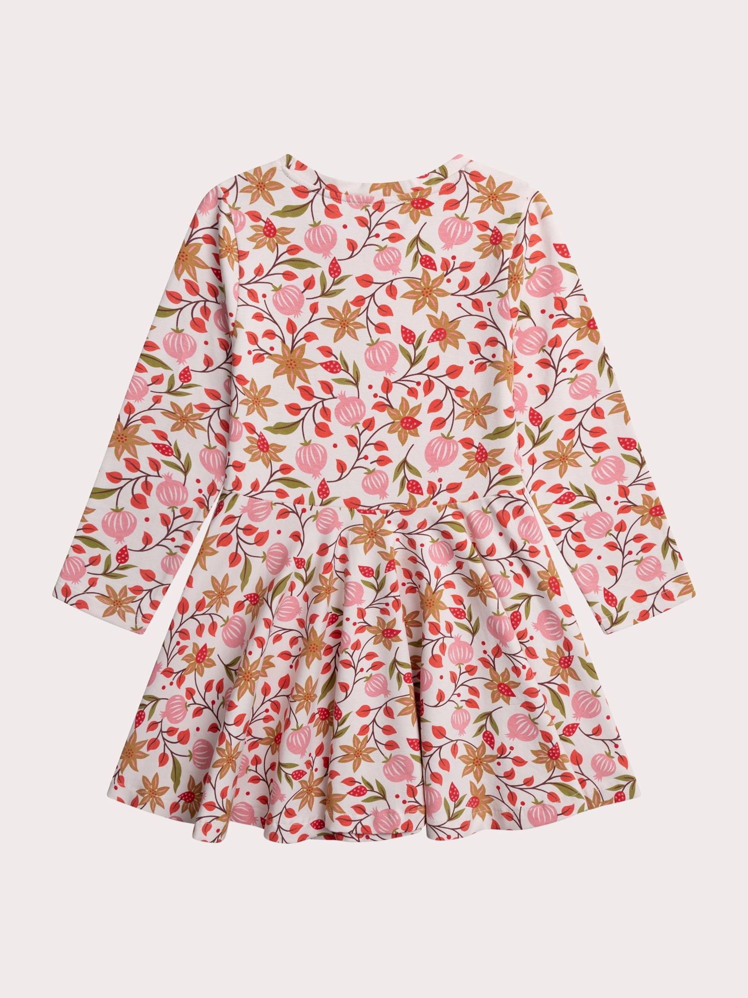 Vestido Patineuse de Mangas Largas | Estampado Lindo y Estilo Flare que Favorece