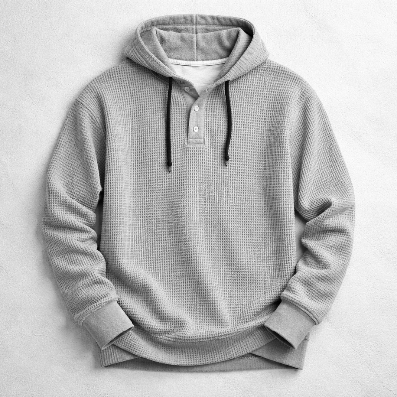 Cárter | Sudadera Waffle de Estilo Atemporal