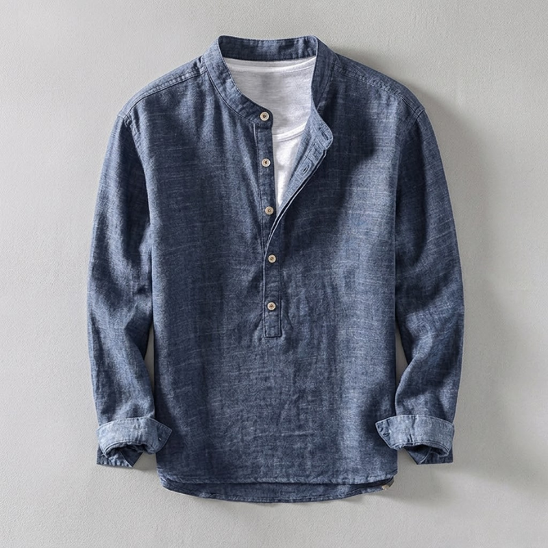 Kyoto | Camisa Henley de Estilo Minimalista