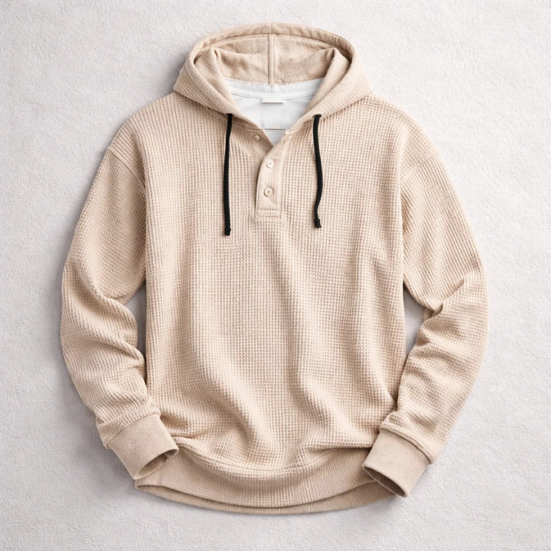 Cárter | Sudadera Waffle de Estilo Atemporal