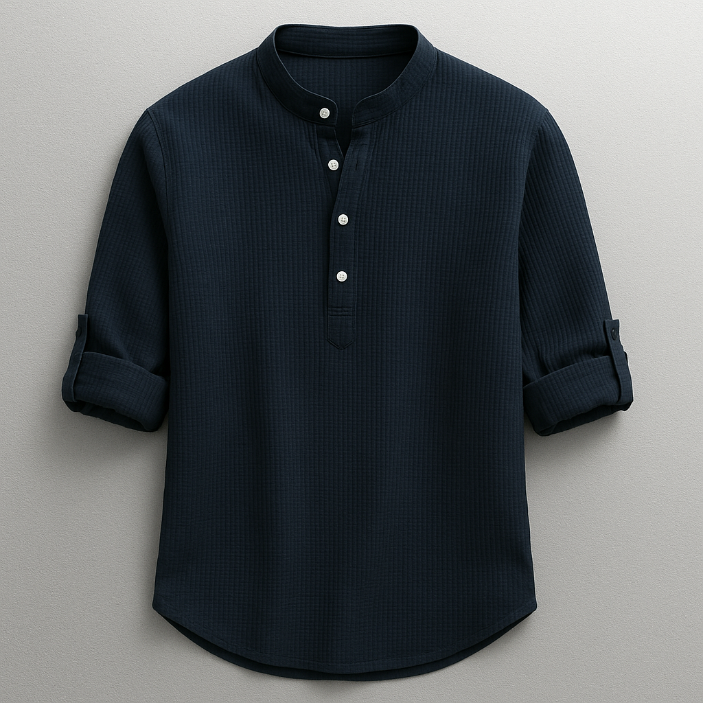 Hudson | Suéter Henley de Estilo Atemporal