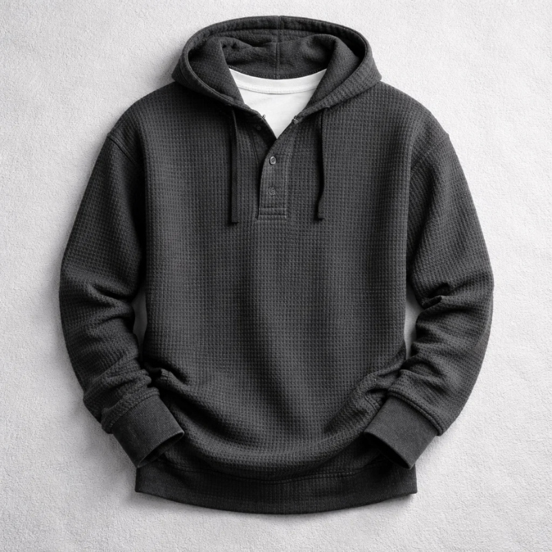 Cárter | Sudadera Waffle de Estilo Atemporal