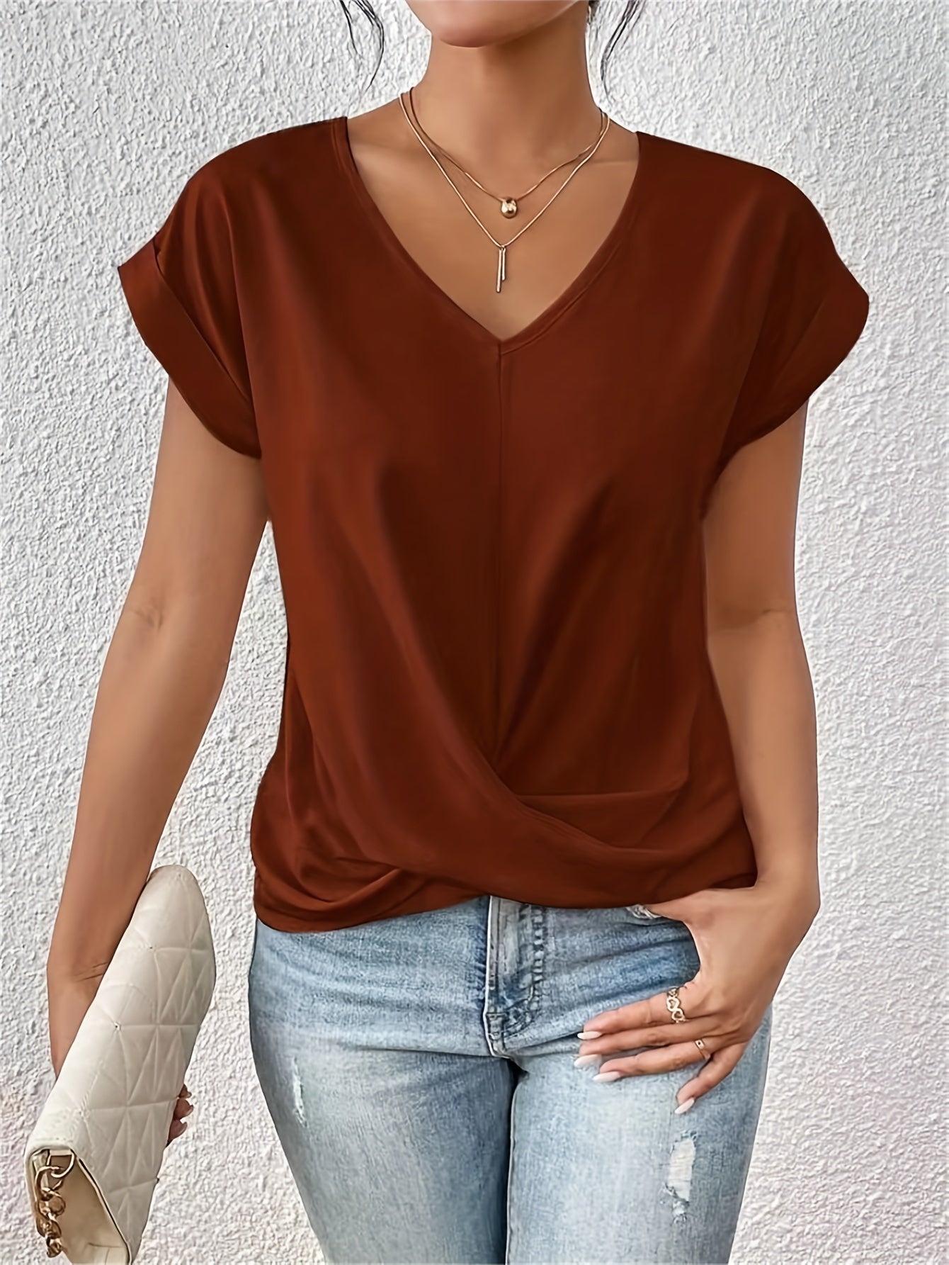 Cleo | Camiseta informal con escote corazón