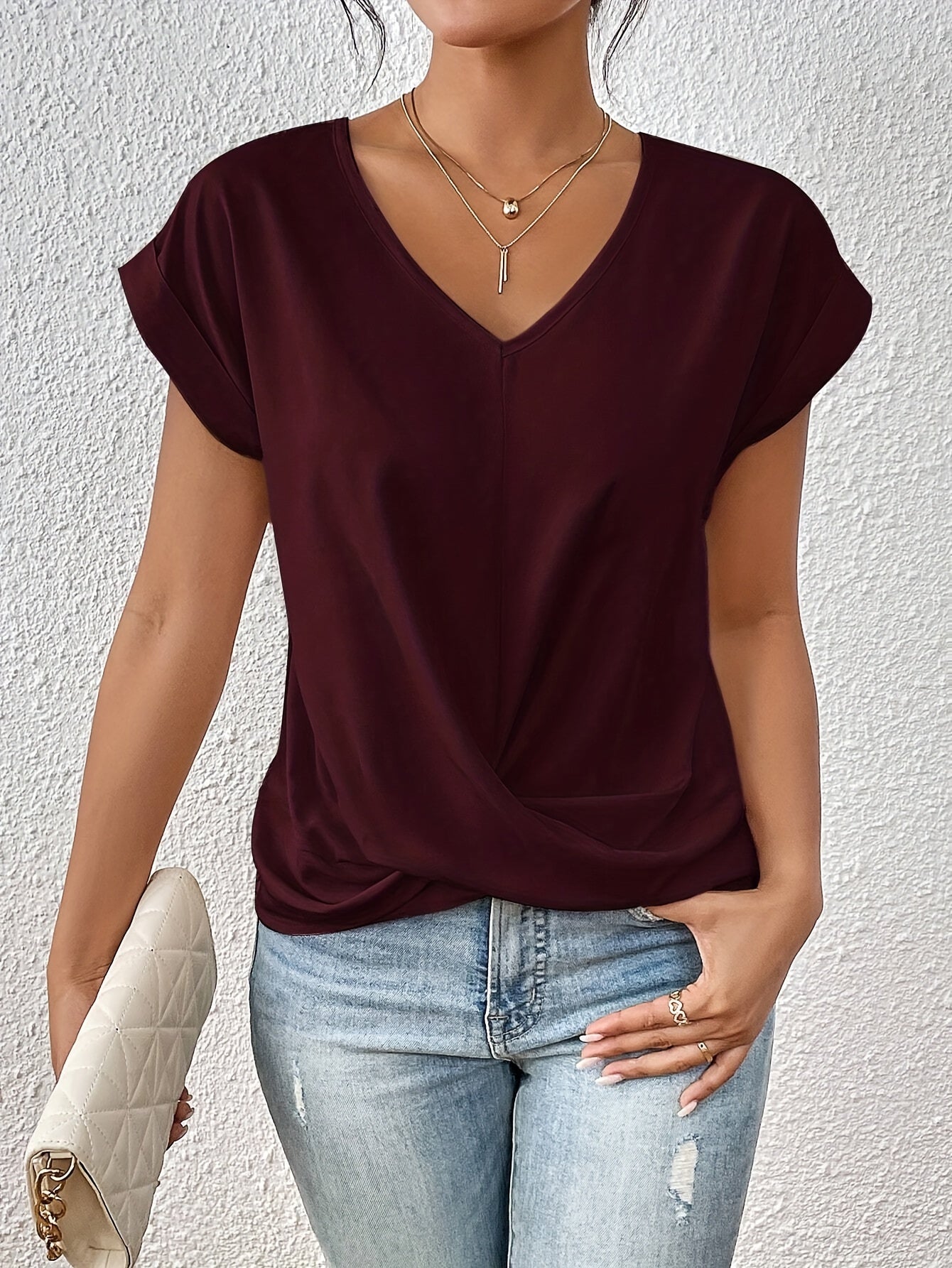 Cleo | Camiseta informal con escote corazón