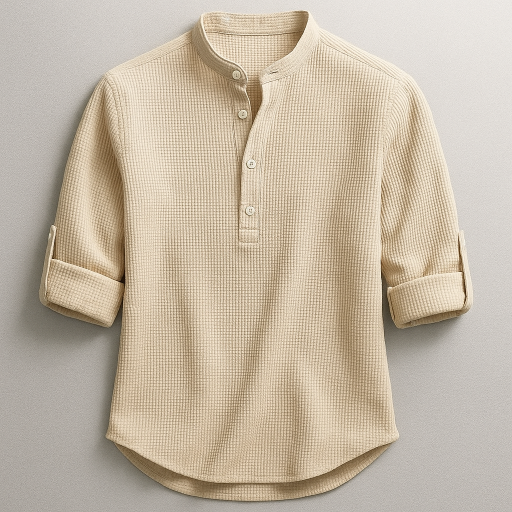 Hudson | Suéter Henley de Estilo Atemporal
