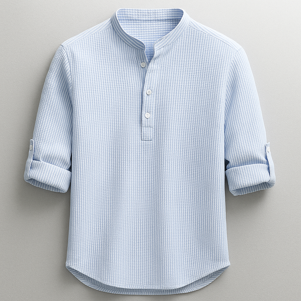 Hudson | Suéter Henley de Estilo Atemporal