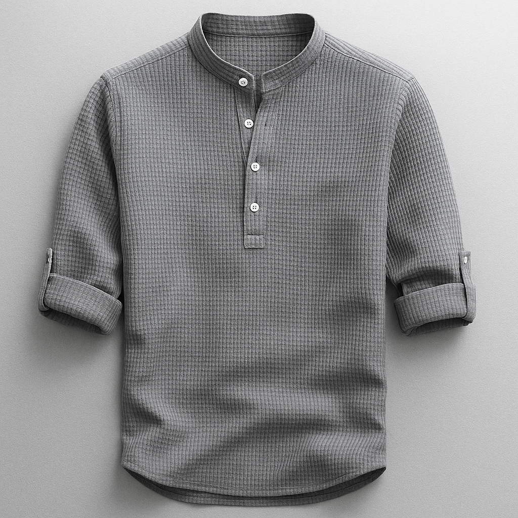 Hudson | Suéter Henley de Estilo Atemporal