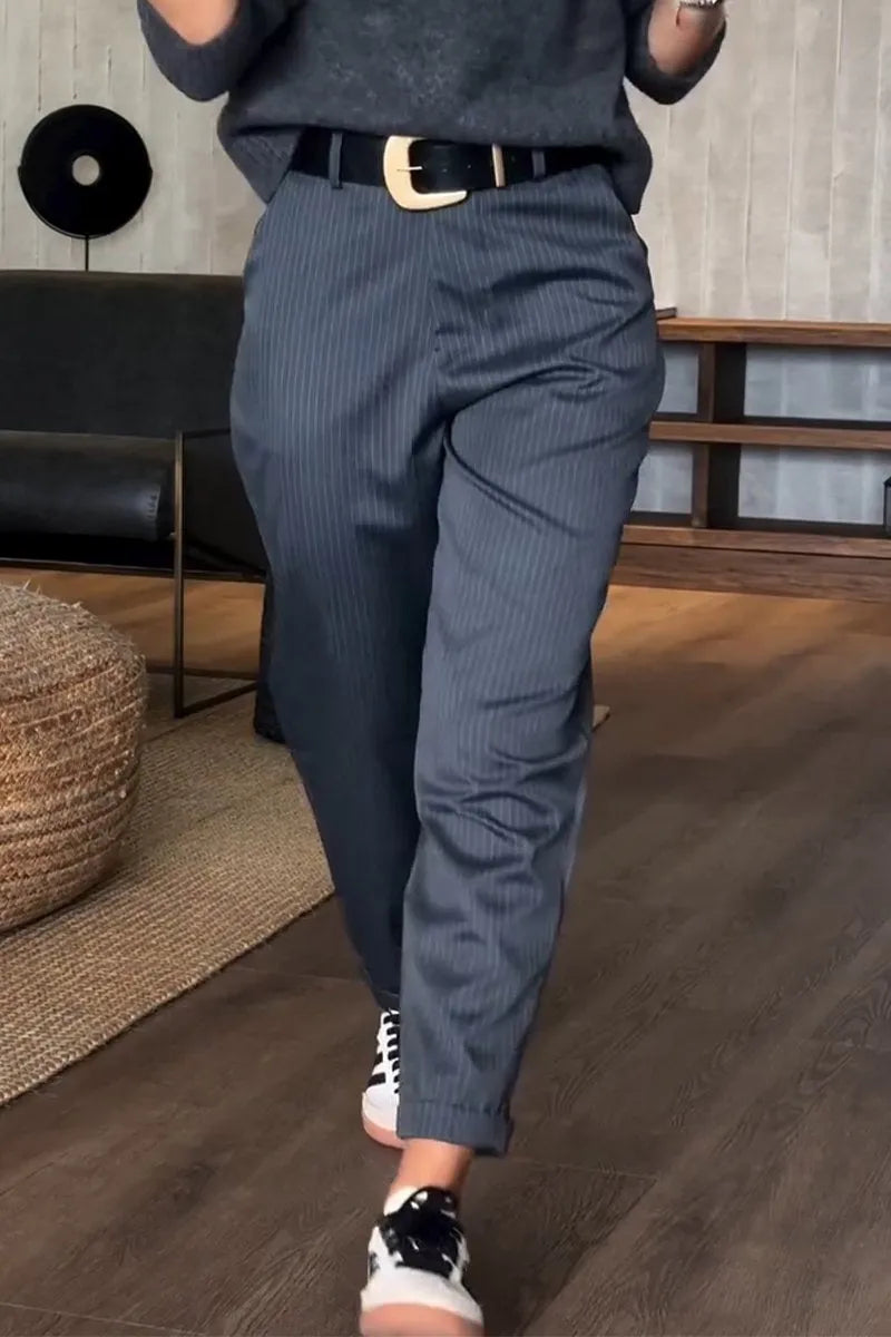 MATHILDA | ELEGANTE, Pantalones que realzan la figura con rayas