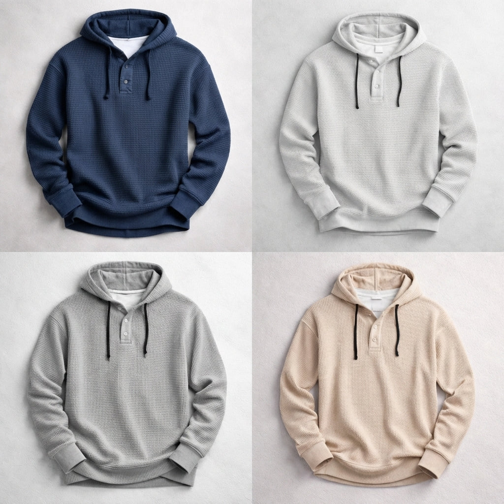 Cárter | Sudadera Waffle de Estilo Atemporal
