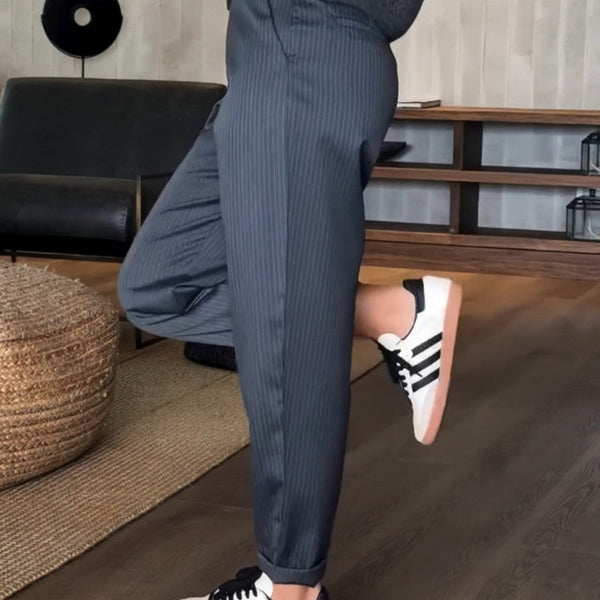 MATHILDA | ELEGANTE, Pantalones que realzan la figura con rayas